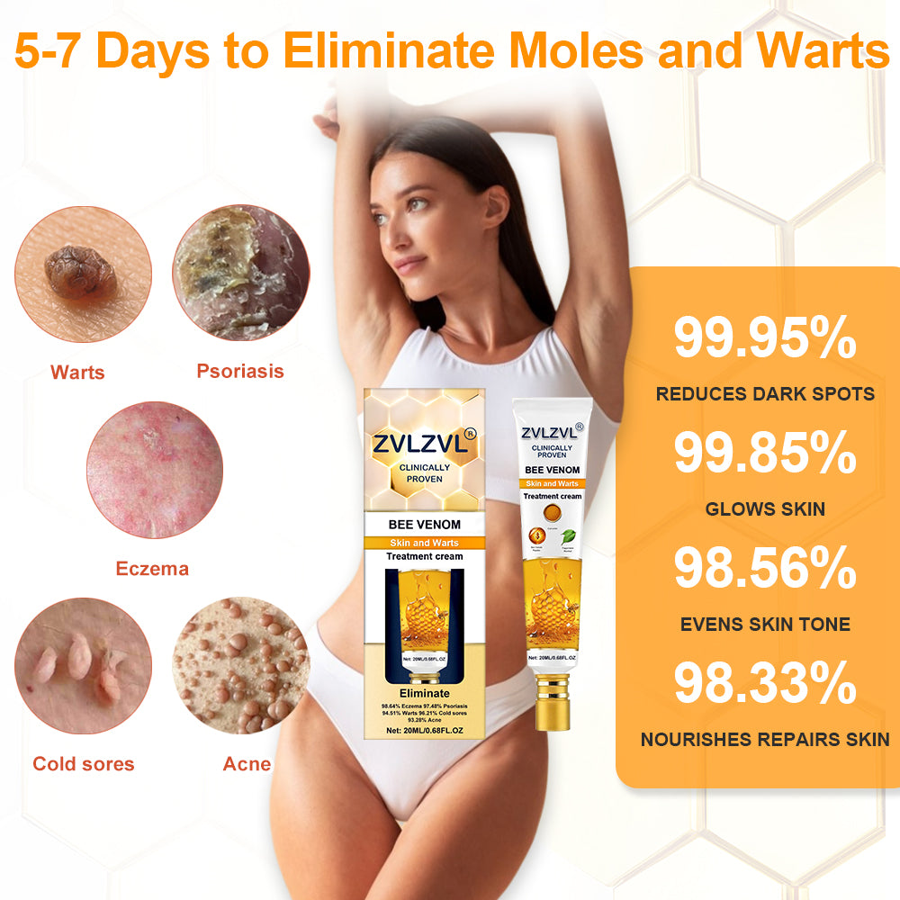 ZVLZVL® Bee Venom Mole and Wart Treatment Cream (👨‍⚕AAD RECOMMENDS)